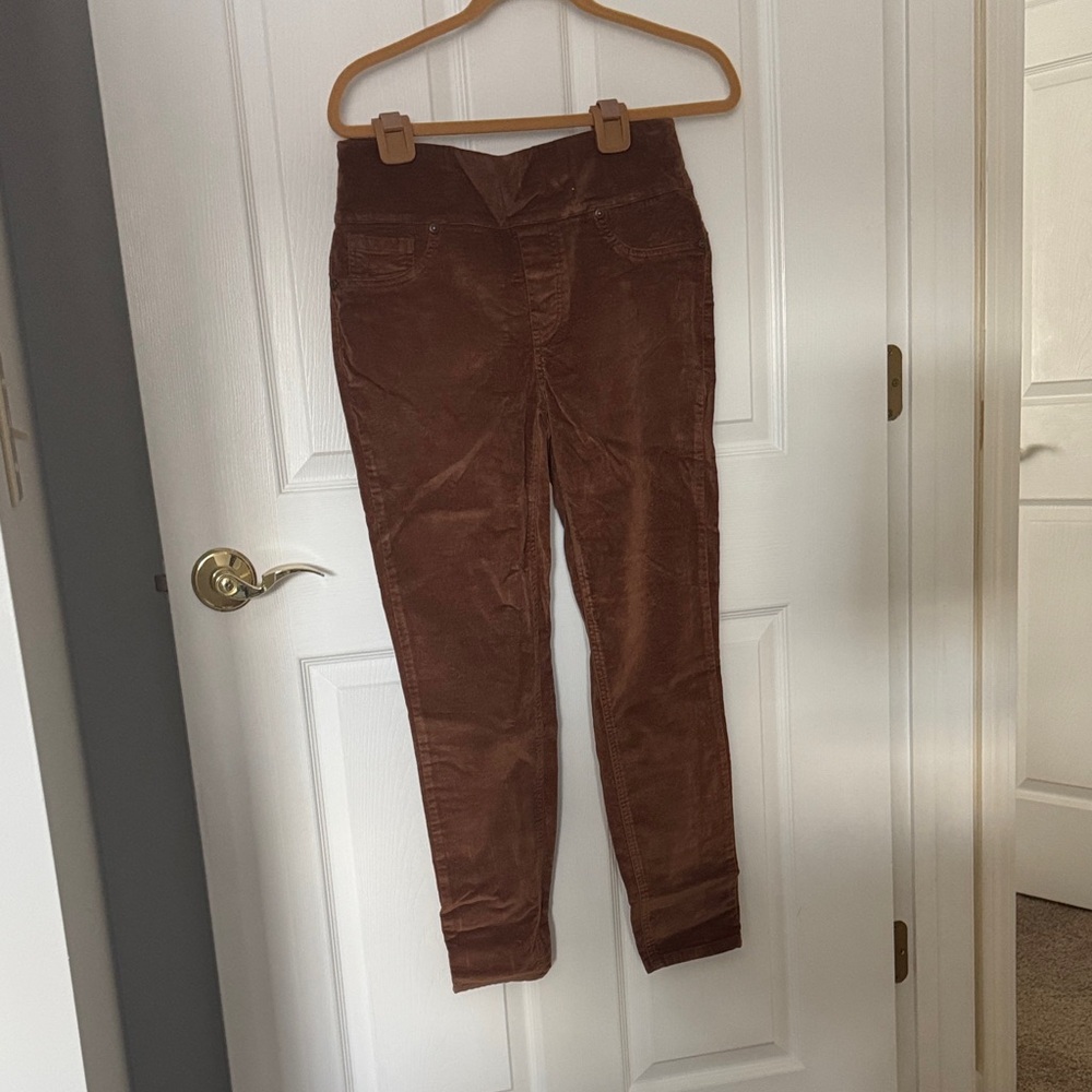 Brown Velveteen Legging-Type Pants